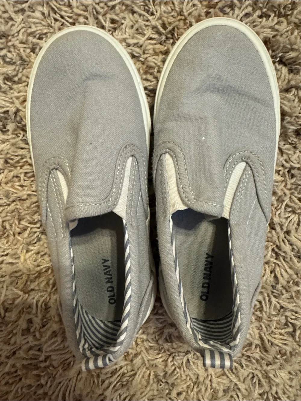 Old Navy Canvas Slide Ons Grey size 10